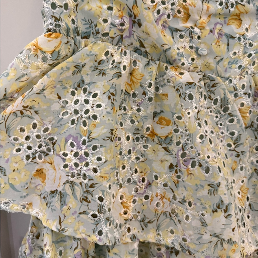 ASTR The Label | Midsummer Eyelet Tiered Maxi Dress | Size L - Picture 6 of 9